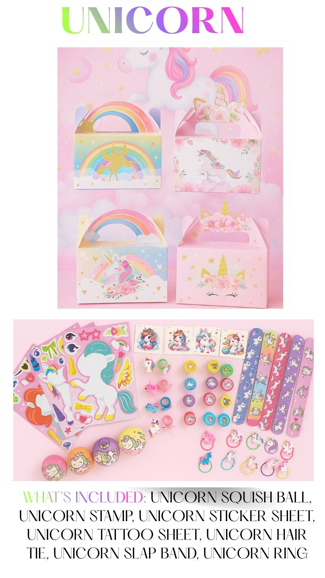 Unicorn Pre Packed Party Boxes